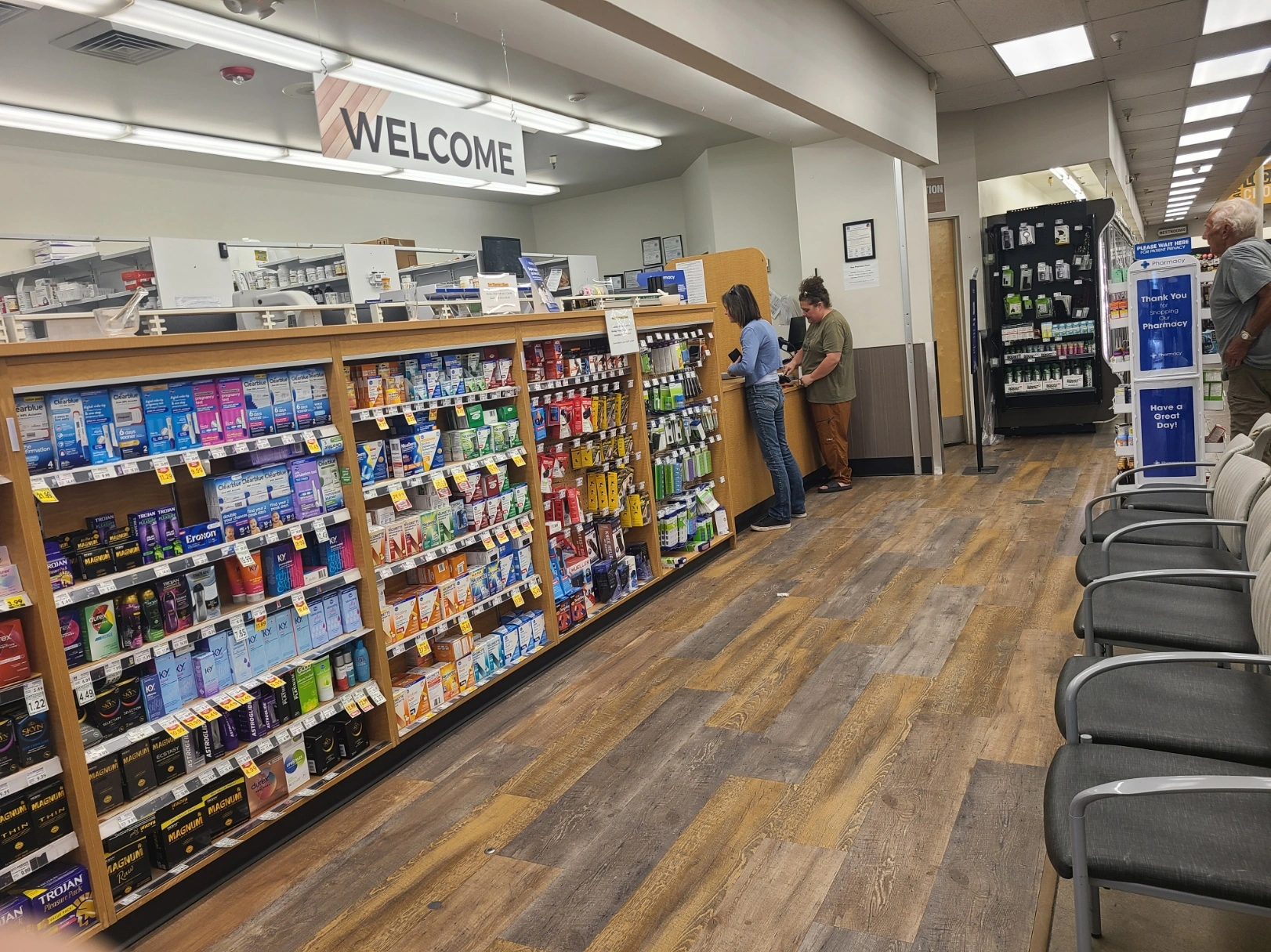 The prescription counter at a local pharmacy.